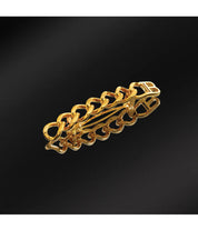 Gold Plated Barrette Medium Chain