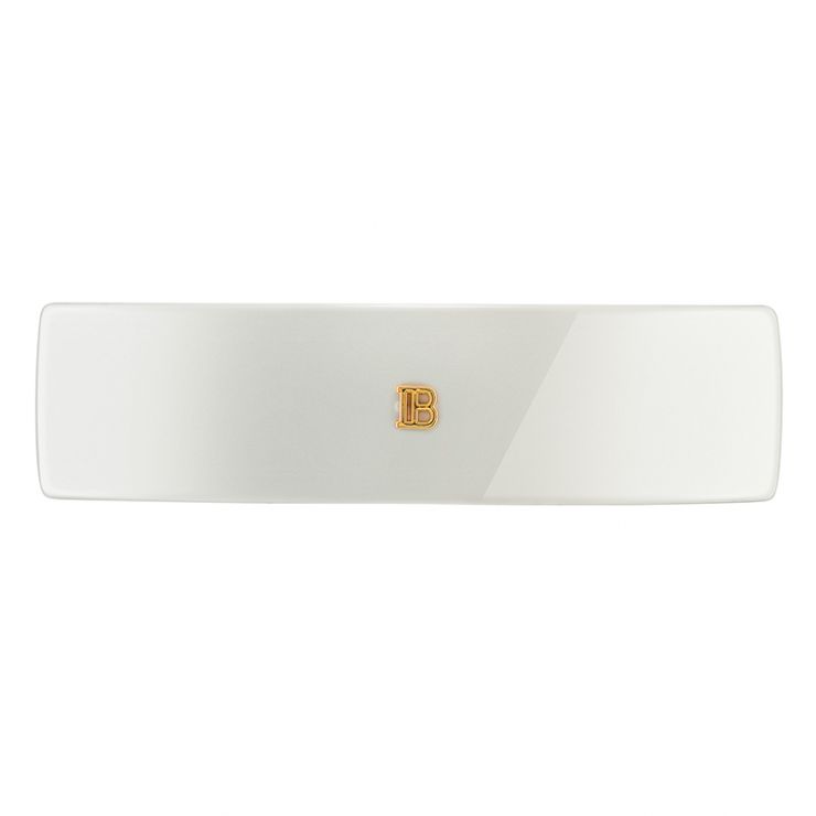 Cellulose Acetate Barrette pour Cheveux Large White