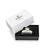 Cellulose Acetate Pince à cheveux Medium White