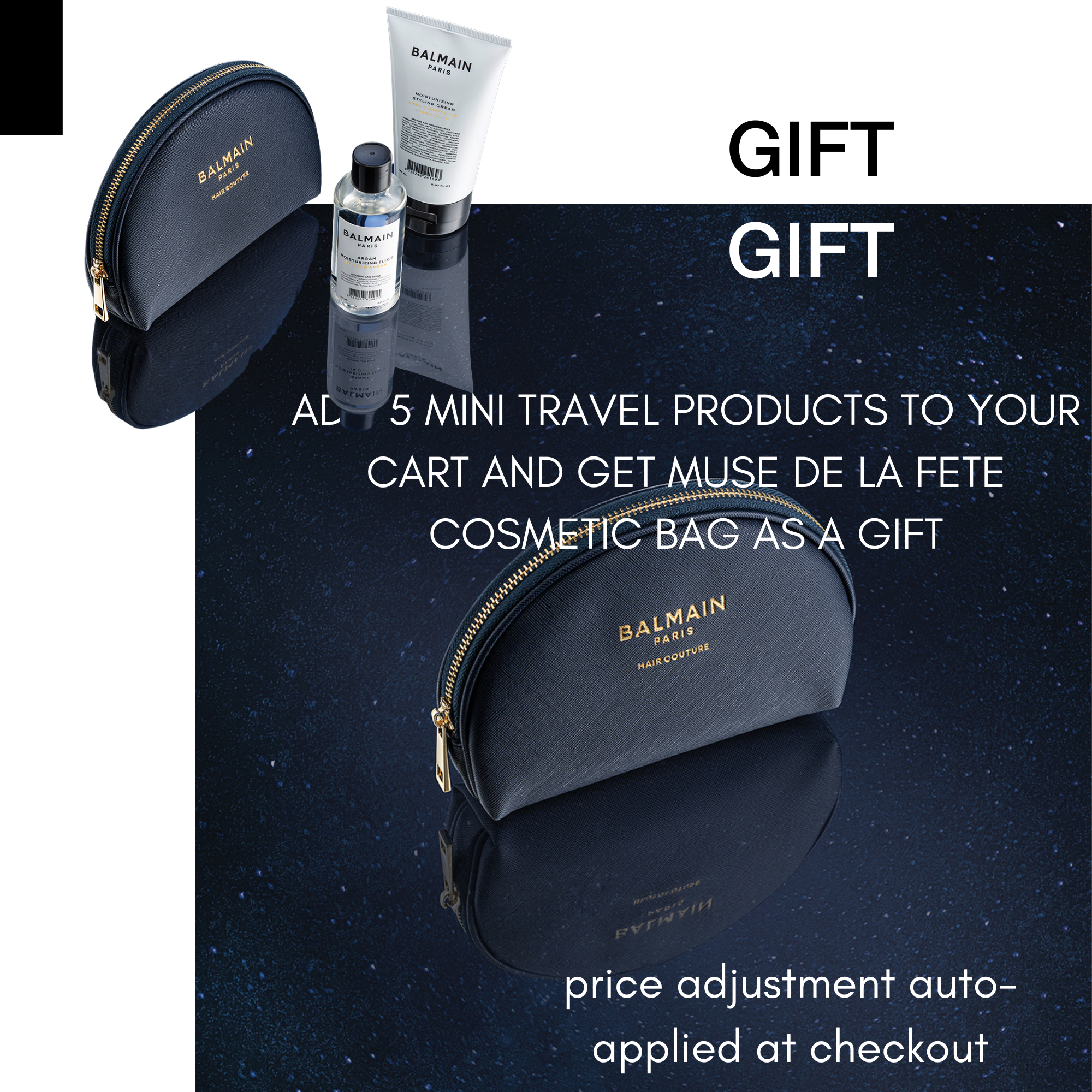 Balmain Hair Limited Edition Muse de la Fête Cosmetic Bag