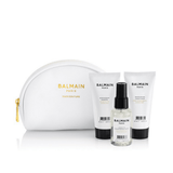 Balmain Hair White Cosmetic Care Bag ( Travel: Shampoo, Conditioner, Leave-in Spray)