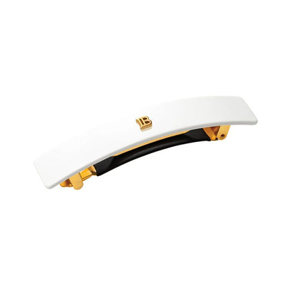 BALMAIN PARIS HAIR COUTURE Cellulose Acetate Barrette pour Cheveux Medium Hair Accessories - White