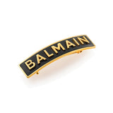 Balmain Hair Gold Plated Barrette Medium Logo