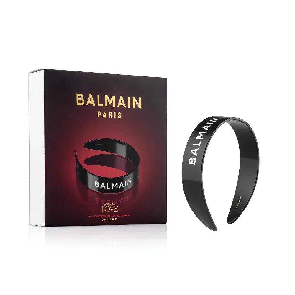 Balmain Hair Limited Edition Cellulose Acetate Headband Black/White Large