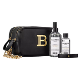 Balmain Hair Toiletry Bag Black Gold (Leave-in Spray, Argan Elixir, Barrette Medium)